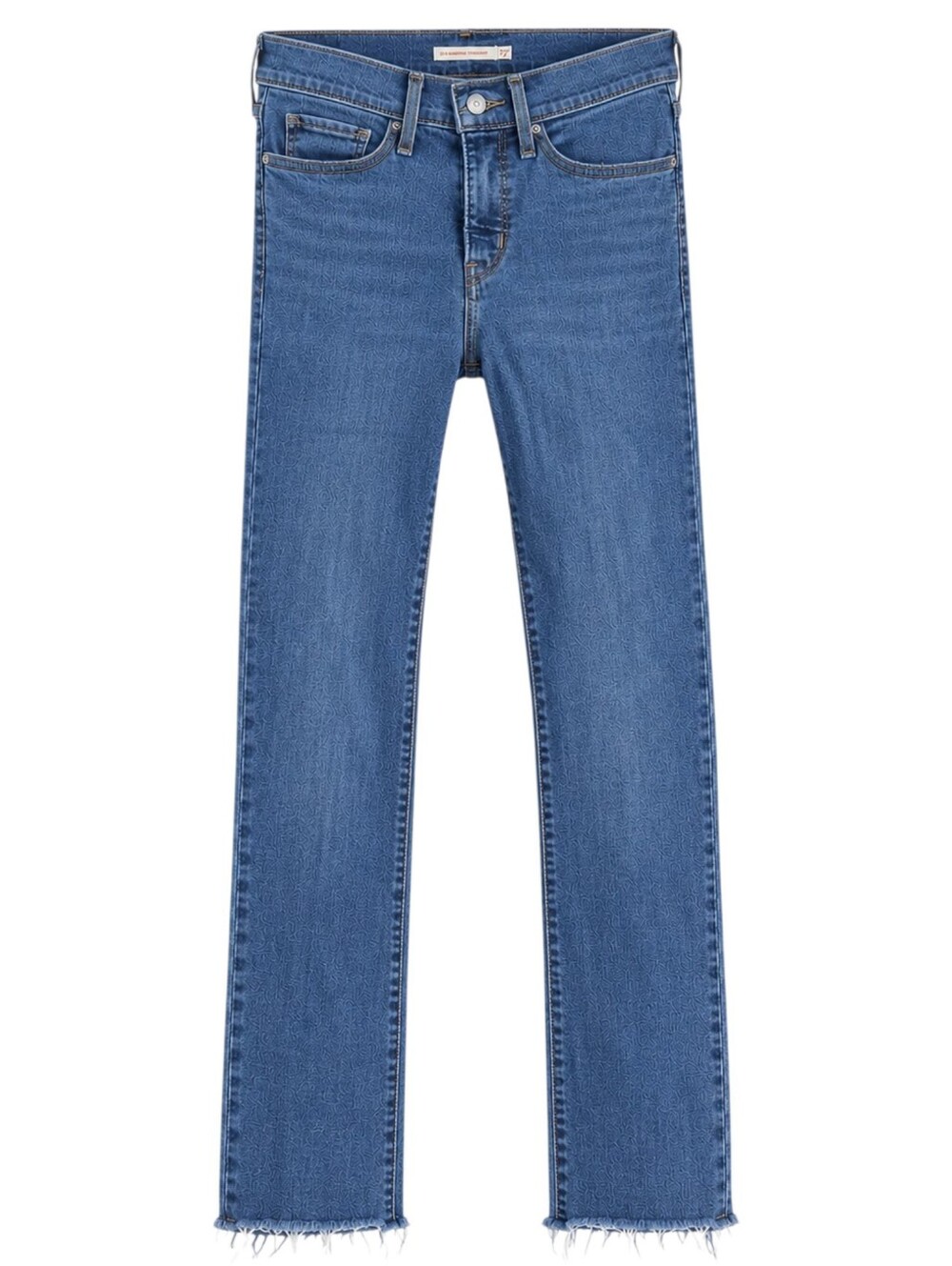 Levi's 314 Shaping Straight Jeans Women 30 Blue Raw Hem